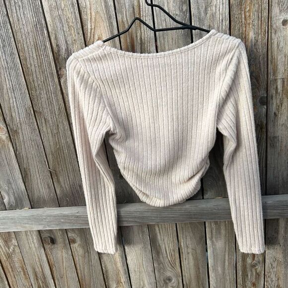 SHEIN top soft poofy long sleeve cropped look size medium - Picture 7 of 7